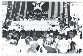 Congresso Nacional do PT, 1º (São Bernardo do Campo-SP, 1 dez. 1991). / Crédito: Autoria desconhe...