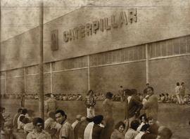 Greve dos metalúrgicos da fábrica Caterpillar (São Bernardo do Campo-SP, jun. 1978?]). / Crédito:...