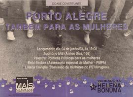 Porto Alegre também para as mulheres  (Porto Alegre (RS), 04 06-1993).