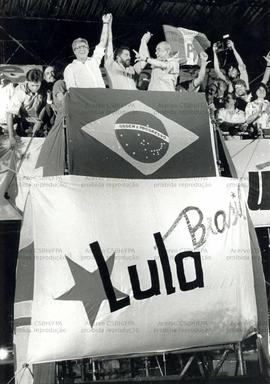 Comício da candidatura “Lula Presidente” (PT) nas eleições de 1989 (Rio de Janeiro-RJ, 13 dez. 19...