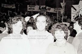 Ato da candidatura de Lula (PT) para governador e de candidatos majoritários nas eleições de 1982...