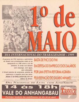 1 de Maio dia internacional do trabalhador  (São Paulo (SP), 30-04-1999).