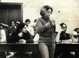 Assembleia dos professores no Colégio Sion (São Paulo-SP, 1978). / Crédito: Eliana Assumpção.
