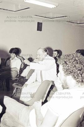 Reunião [do Comando de Ação dos Sindicalistas Contra a LSN?] [2] ([São Paulo-SP?], 1981). Crédito...