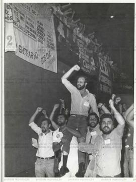 Eleições do Sindicato dos metalurgicos de São Paulo (São Paulo-SP, [1984?]). / Crédito: Autoria d...