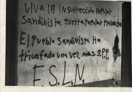 Manifestações de apoio à FSLN (Nicarágua, Data desconhecida). / Crédito: Autoria desconhecida.