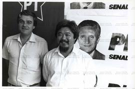 Sessão de fotos de candidaturas dp PT nas eleições de 1990 (São Paulo-SP, 1990). / Crédito: Esdra...