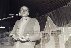 Ato da candidatura “Suplicy governdor” (PT) realizado na Câmara Municipal nas eleições de 1986 (S...