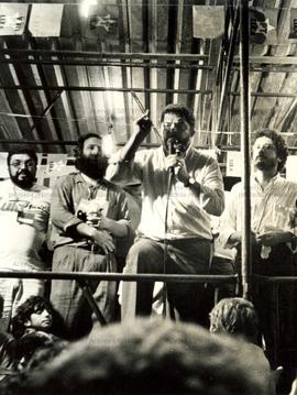 Comício da candidatura “Lula Presidente” (PT) nas eleições de 1989 (Juiz de Fora-MG, 05 out. 1989...