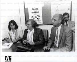 Reunião de negociação política com participação da prefeita Luiza Erundina (PT) (Brasília-DF, 14 ago. 1991). / Crédito: José Varella.