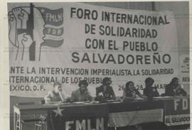 Foro Internacional de Solidariedade ao Povo Salvadorenho organizado pela FMLN (México, 26 a 28 mar. Ano desconhecido). / Crédito: Autoria desconhecida.