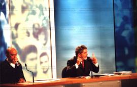 Debate entre presidenciáveis realizado na Rede Bandeirantes de televisão no primeiro turno das el...