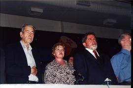 Atividade da candidatura &quot;Lula Presidente&quot; (PT) nas eleições de 2002 (São Paulo, 2002) / Crédito: Autoria desconhecida