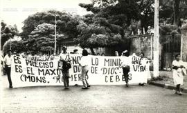 Manifestação popular contra a repressão (El Salvador, Data desconhecida). / Crédito: Tacachihua Y...