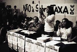 Campanha contra o ensino pago na PUC-SP (São Paulo-SP, data desconhecida). Crédito: Vera Jursys