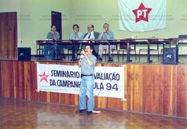Seminário de avaliação, promovido pela candidatura “Lula Presidente” (PT) no Colégio Caetano de C...