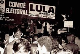 Comício da candidatura “Maurício Soares prefeito” (PT) nas eleições de 1982 (São Bernanrdo do Cam...