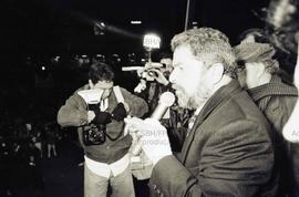 Festa “Estados Gerais da Cultura” em apoio à candidatura “Lula Presidente” (PT), na Av. Paulista, nas eleições de 1994 (Local desconhecido, 05 ago. 1994). Crédito: Vera Jursys