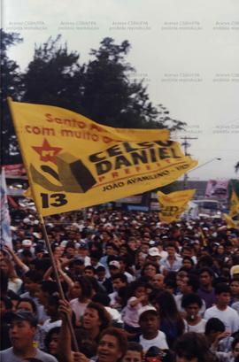 Fotos da candidatura de Celso Daniel (PT) à Prefeitura de Santo André (SP) (Local desconhecido, Data desconhecida). / Crédito: Roberto Parizotti