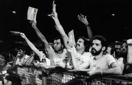Congresso Nacional da CUT, 2º ([Rio de Janeiro-RJ, 31 jul a 3 ago. 1986]) [Ginásio do Maracanãzinho] – 2º Concut. / Crédito: Autoria desconhecida.