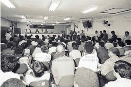 Assembleia dos Sindicato dos Condutores de Veículos Rodoviários de São Paulo, na Zona Leste (São Paulo-SP, 01 set. 1991). Crédito: Vera Jursys