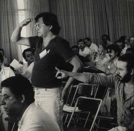 Encontro Nacional de Dirigentes Sindicais, [realizado no Novotel, Praia de Gragoatá, que aprova a “Carta de Gragoatá”] ([Niterói-RJ, 2 a 6 ago. 1979]). / Crédito: Jesus Carlos.