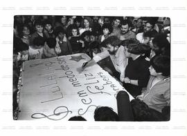 Campanha Lula presidente nas eleições de 1989 (São Bernardo do Campo-SP, 27 out. 1989). / Crédito...