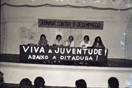 Ato da Jornada “Contra o Desemprego”, promovido pela juventude do PT (Local desconhecido, data desconhecida). Crédito: Vera Jursys