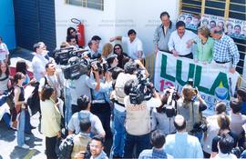 Inauguração do Comitê Nacional da candidatura “Lula Presidente” nas eleições de 1998 (São Paulo-S...