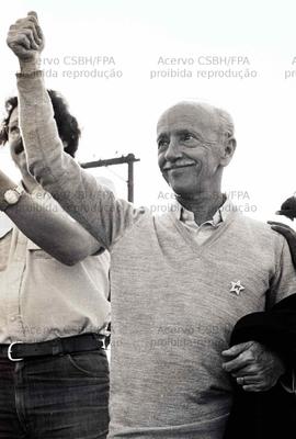 Comício da candidatura &#039;Lula governador” (PT) no bairro da Vila Maria nas eleições de 1982 (...