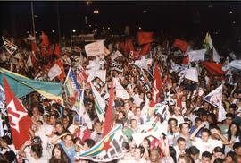 Comício da candidatura &quot;Lula Presidente&quot; (PT) nas eleições de 2002 (Belo Horizonte-MG, ...