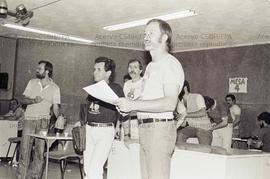 Apuração das eleições para o Sindicato dos Metalúrgicos (Santo André-SP, 09 mar. 1983). Crédito: Vera Jursys