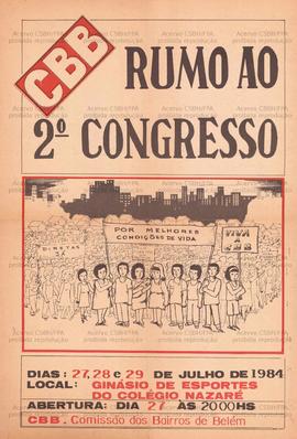 CBB: Rumo ao 2o. Congresso [A] (São Paulo (SP), 27-29/07/1984).