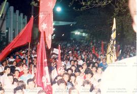 Evento não identificado [candidatura “Lula Presidente” (PT) eleições de 1989] [1] (Local desconhecido, 1989). / Crédito: Autoria desconhecida