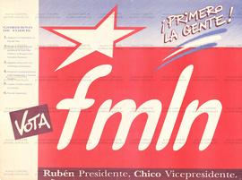 Vota FMLN : !Primero la gente! (El Salvador, Data desconhecida).