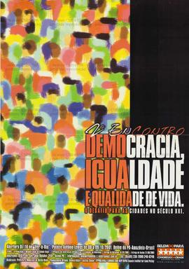 2 Encontro democracia, igualdade e qualidade de vida (Belém (PA), 08 e 09 out. 2001).