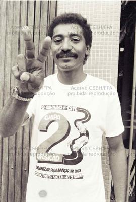 Retratos dos candidatos da Chapa 2 do Sindicato dos Condutores de Veículos Rodoviários de São Paulo (São Paulo-SP, 1989). Crédito: Vera Jursys