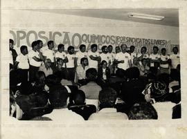 Lançamento da Chapa de Oposição no Sindicato dos Químicos de Santo André (Santo André-SP, jul. 1982). / Crédito: Vera Lúcia.