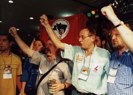 Fórum Social Mundial, no Centro de Eventos da PUC-RS (Porto Alegre-RS, 25 a 30 jan. 2001). / Crédito: Ibanes Lemos