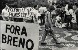 Greve dos motoristas, jornalistas e gráficos da empresa Caldas Júnior (Porto Alegre-RS, [21?] [jan. 1984]). / Crédito: [Carlos A. Silva?].