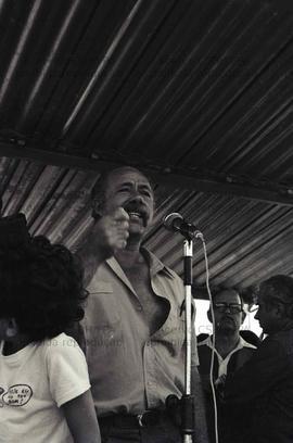 Ato de 1º de Maio, Dia do Trabalhador (São Bernardo do Campo-SP, 01 mai. 1982). Crédito: Vera Jursys