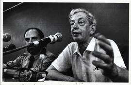 Seminário com o historiador Eric Hobsbawn promovido pela Fundação Wilson Pinheiro e pelo PT, na PUC-SP (São Paulo-SP, 8 jun. 1988). / Crédito: Jesus Carlos/Joornal
