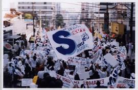 Manifestação de trabalhadores da saúde ([São Paulo-SP], Data desconhecida). / Crédito: Autoria de...