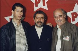 Retrato de Oswaldo Dias e Márcio Chaves Pires, Prefeito e Vice eleitos pelo PT em Mauá nas eleições de 1996 (Local desconhecido, 1996). / Crédito: Roberto Parizotti