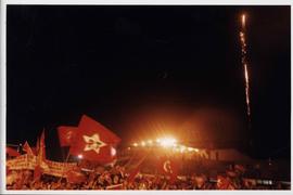 Ato de 1o. de Maio (São Bernardo do Campo-SP, 1 mai. 2000). / Crédito: Roberto Parizotti