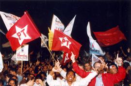 Comício na Sé promovido pela candidatura “Lula Presidente” (PT) nas eleições de 1998 [1] (São Pau...