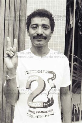 Retratos dos candidatos da Chapa 2 do Sindicato dos Condutores de Veículos Rodoviários de São Paulo (São Paulo-SP, 1989). Crédito: Vera Jursys