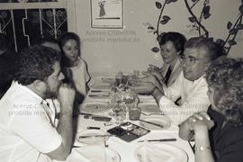 Encontro de Lula com Fleury e Fernando Morais (Local desconhecido, 28 abr. 1992). Crédito: Vera Jursys