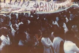 Greve dos médicos residentes da Associação Médica do Instituto de Assistência Médica ao Servidor Público Estadual (Ameriamspe) ([São Paulo-SP], 1979). / Crédito: Autoria desconhecida