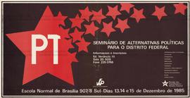 Seminário de alternativas políticas para o distrito federal  (Brasília (DF), 13 a 15 dez. 1985).